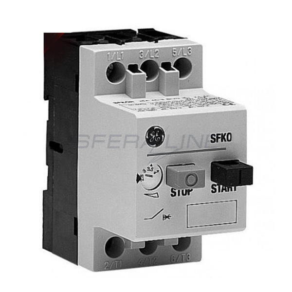 Автоматический выключатель защиты двигателя SFK0I 25, 6,3 А, 2,2 кВт, 10 кА, General Electric
